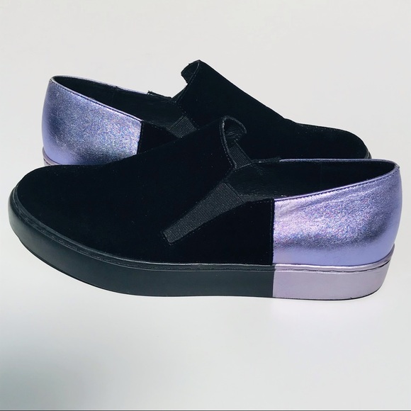 ANTHROPOLOGIE FREE PEOPLE Black Velvet slip-on shoe - Picture 8 of 9